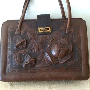 Mexican handtooled SAP purse